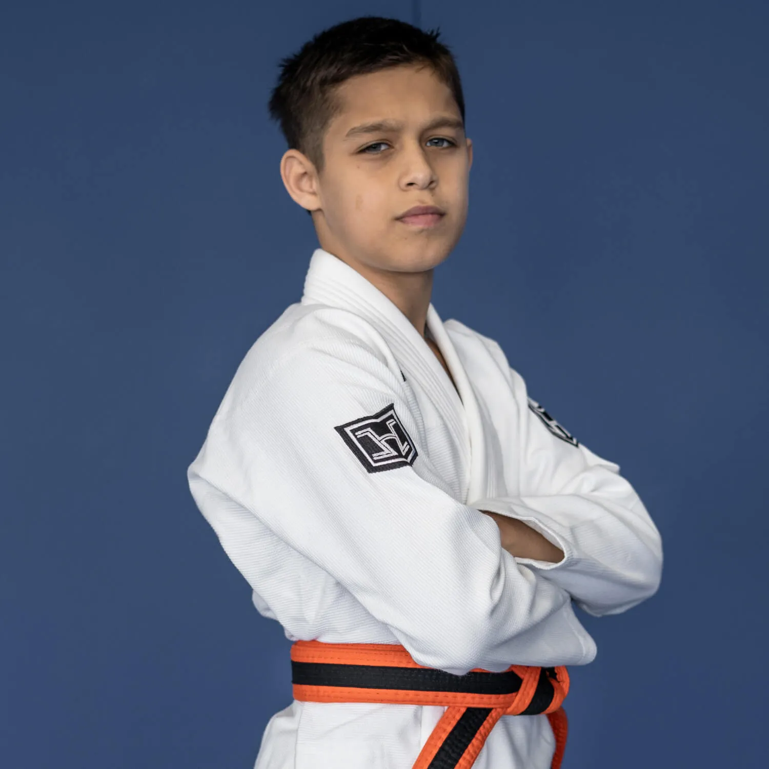 Hooks BJJ GI - Kids Prolight II - White with Black includes White Belt