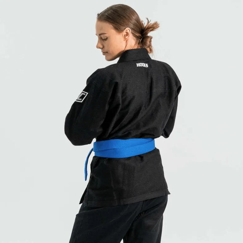 Hooks BJJ GI - Prolight II - Black with White