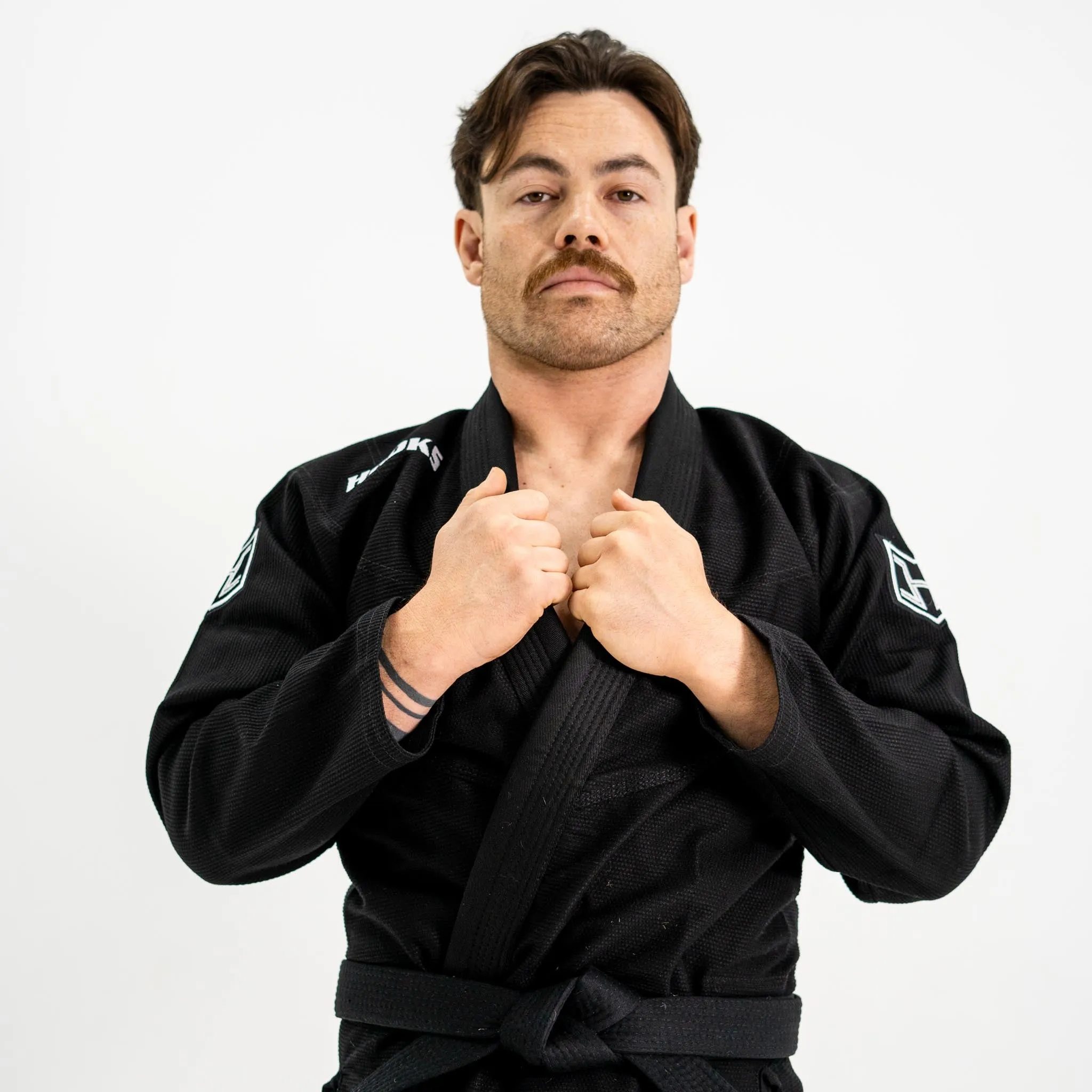 Hooks BJJ GI - Prolight II - Black with White