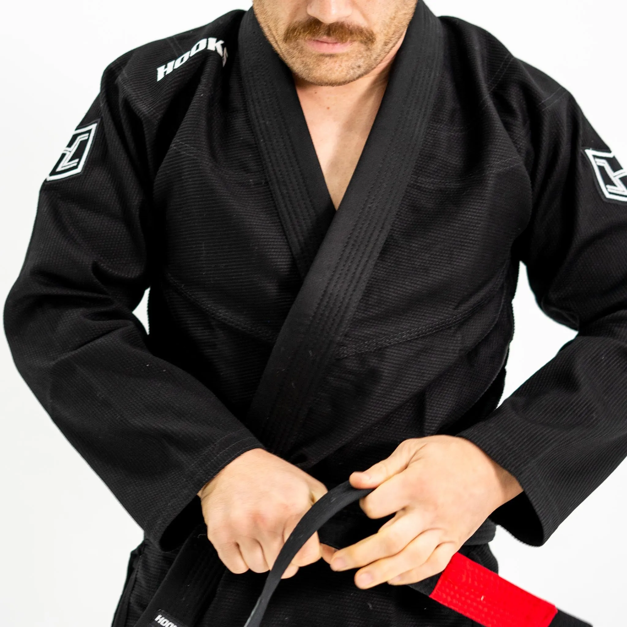 Hooks BJJ GI - Prolight II - Black with White
