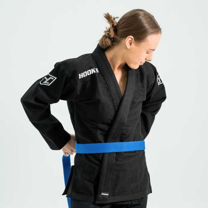 Hooks BJJ GI - Prolight II - Black with White