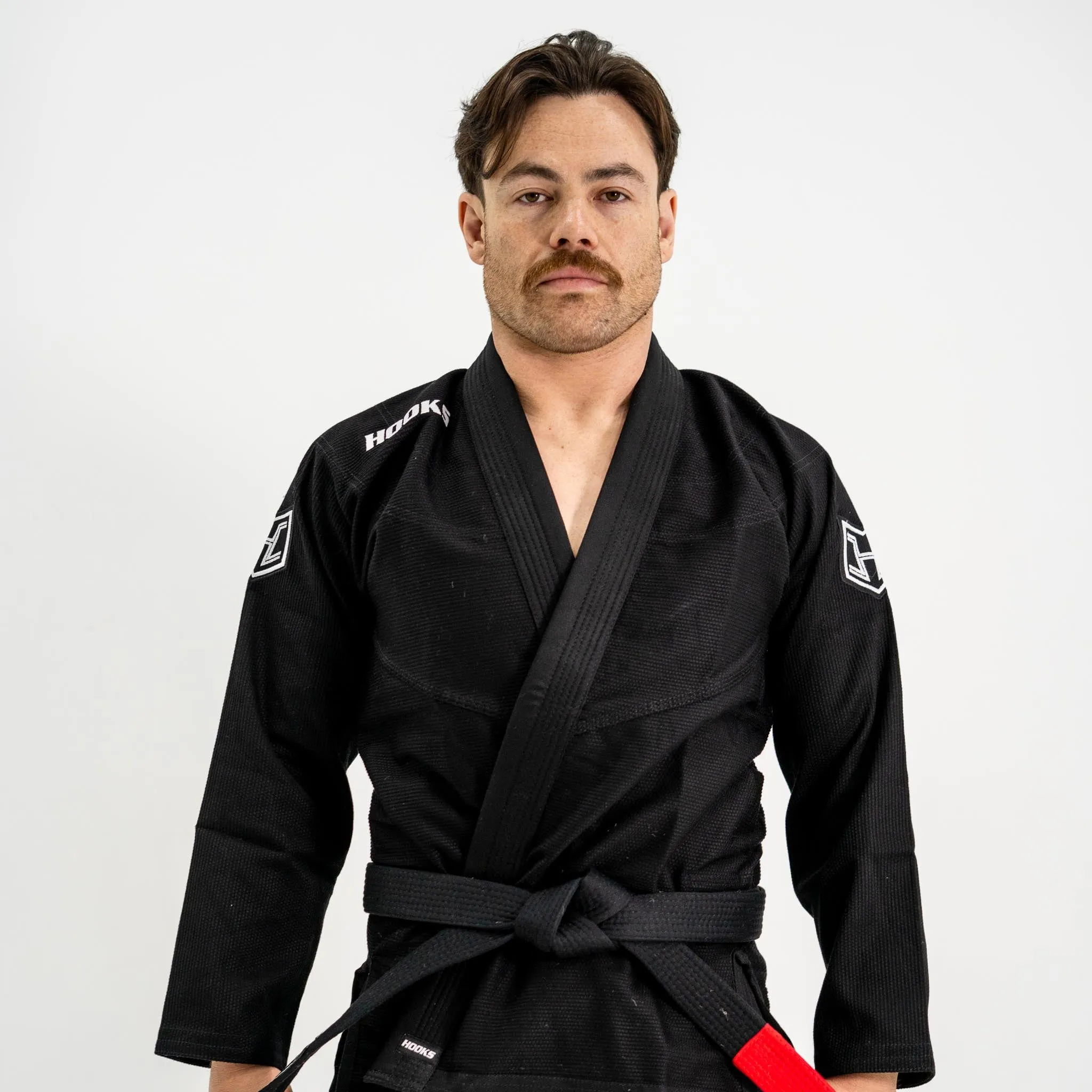 Hooks BJJ GI - Prolight II - Black with White