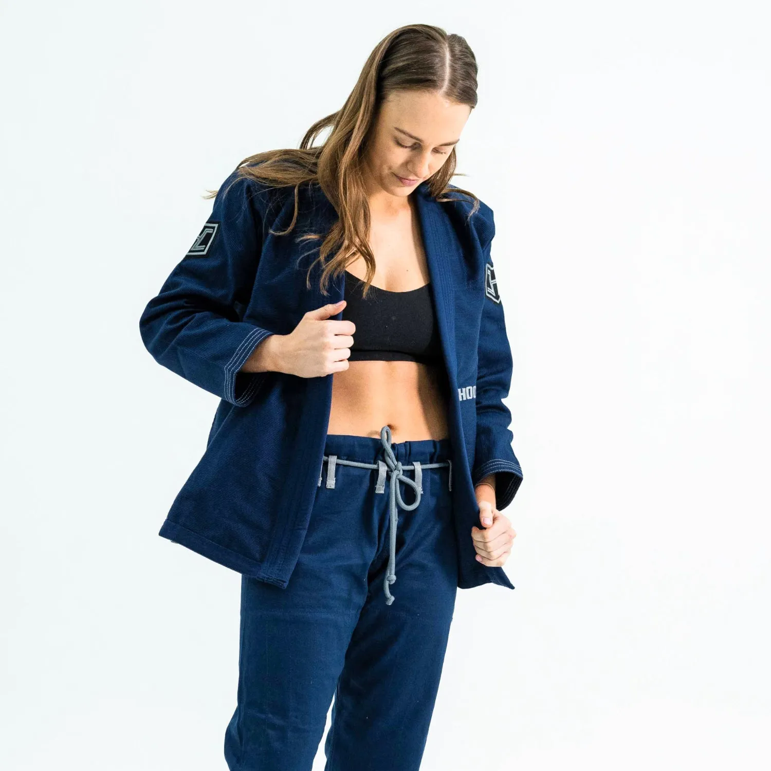 Hooks BJJ GI - Prolight - Navy with Black/Grey