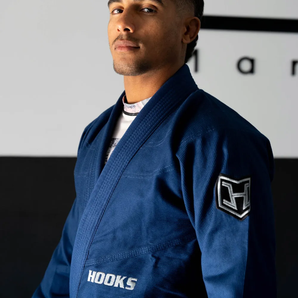 Hooks BJJ GI - Prolight - Navy with Black/Grey