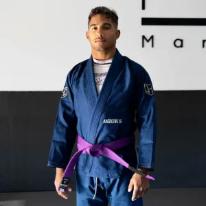 Hooks BJJ GI - Prolight - Navy with Black/Grey