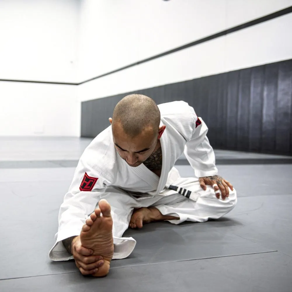 Hooks BJJ GI - Ultra Light - White w/ Black and Red