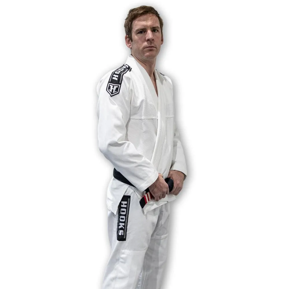 Hooks Origin BJJ Gi - White with White Belt