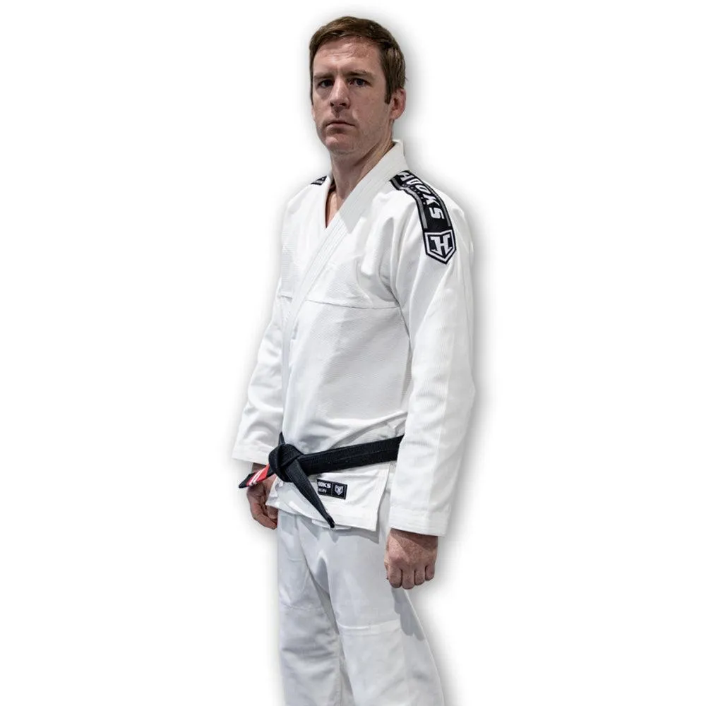 Hooks Origin BJJ Gi - White with White Belt