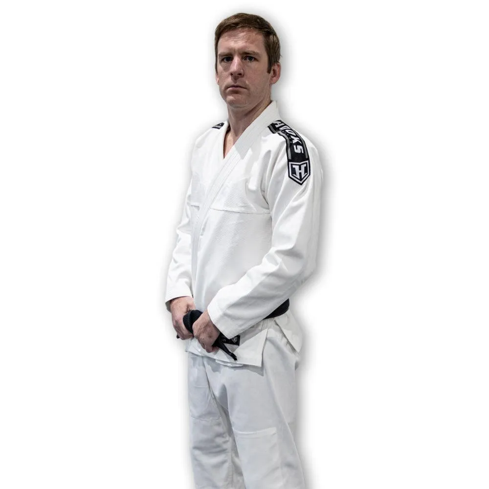 Hooks Origin BJJ Gi - White with White Belt