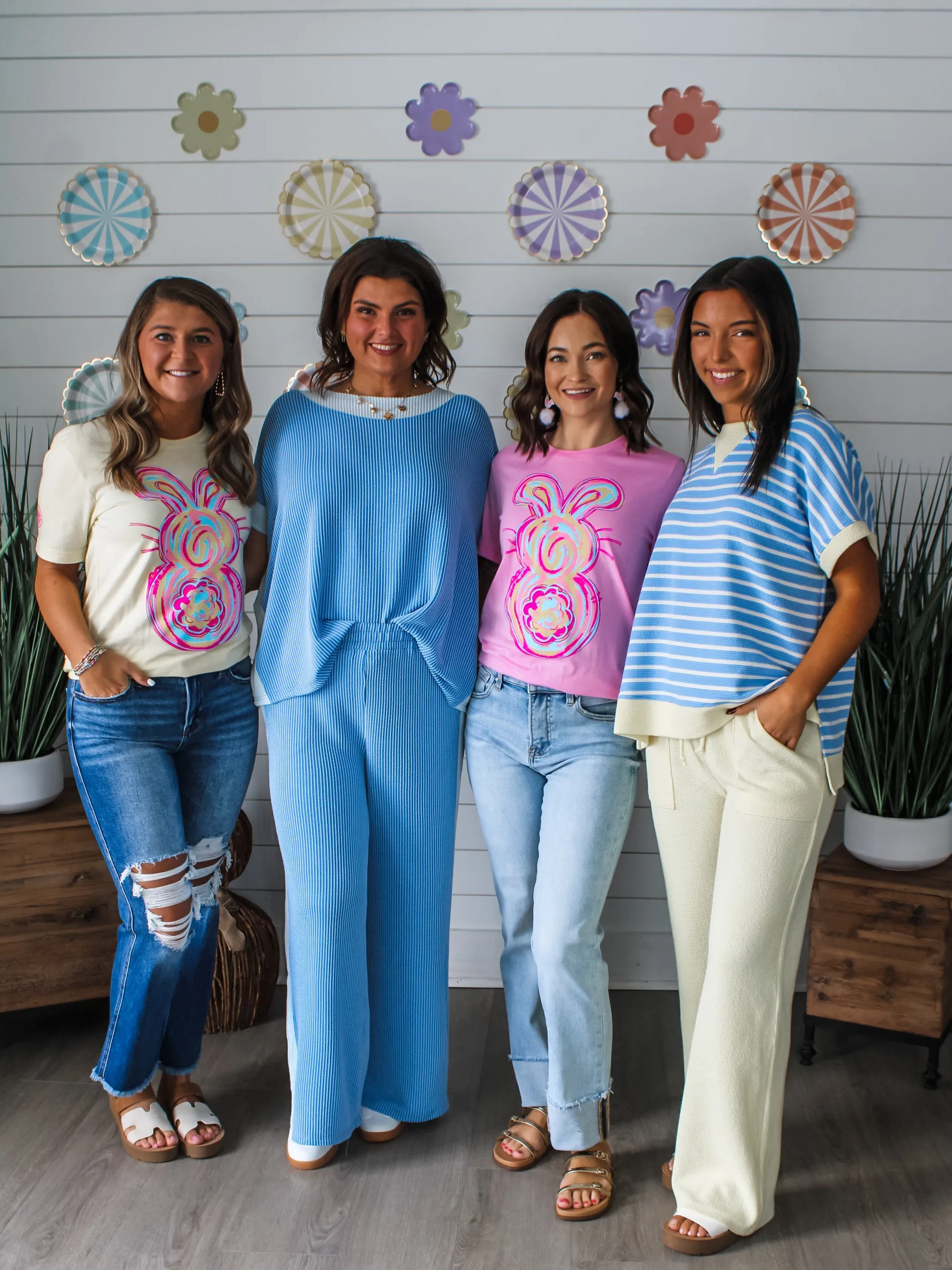 Hoppin’ Into Spring Graphic Tee • Pink
