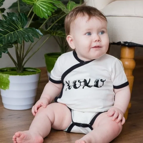 Infant Kimono: Short Sleeve Organic One-Piece