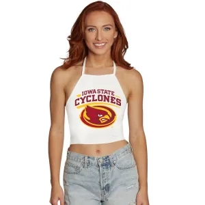 Iowa State White Halter Top