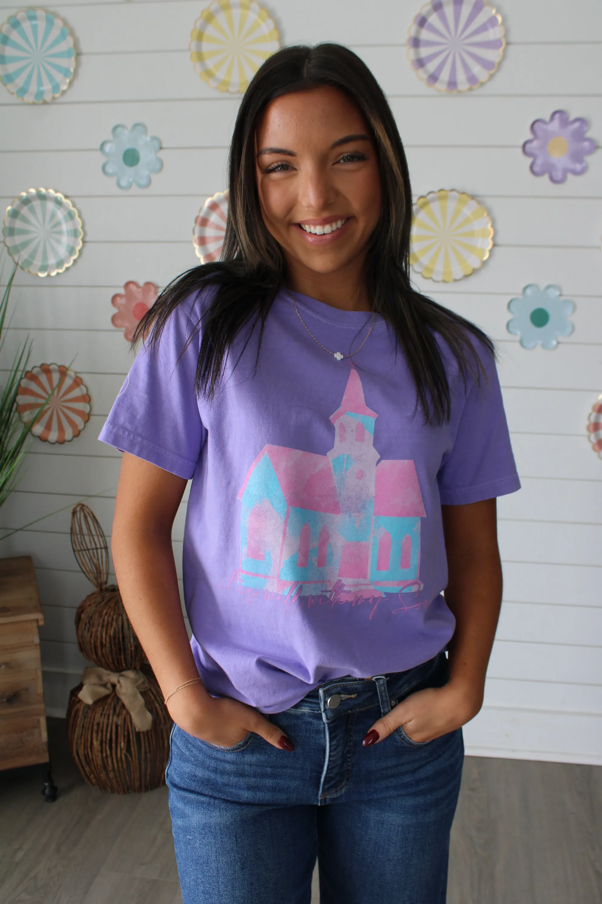 It Is Well With My Soul Graphic Tee • Violet