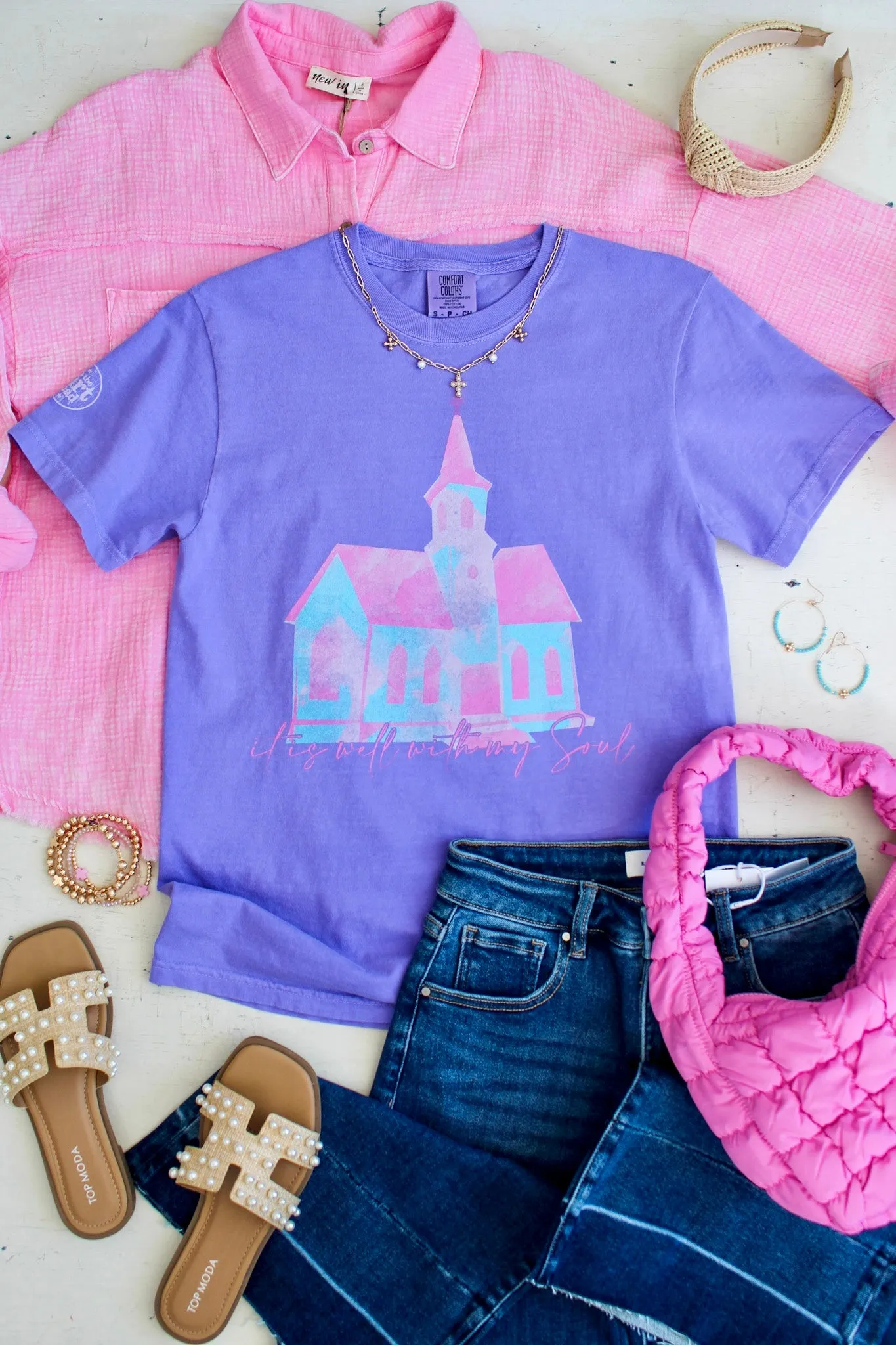It Is Well With My Soul Graphic Tee • Violet