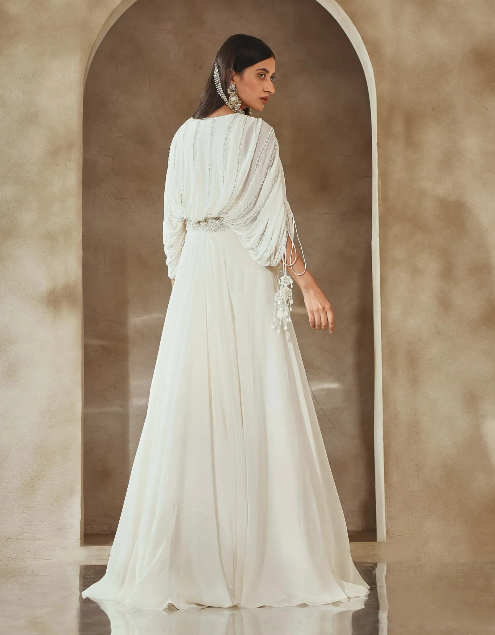 Ivory full length gown