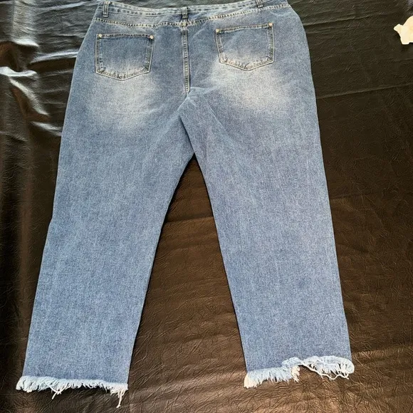 Jeans by Boohoo Blue, NWT, Size 18, Distressed