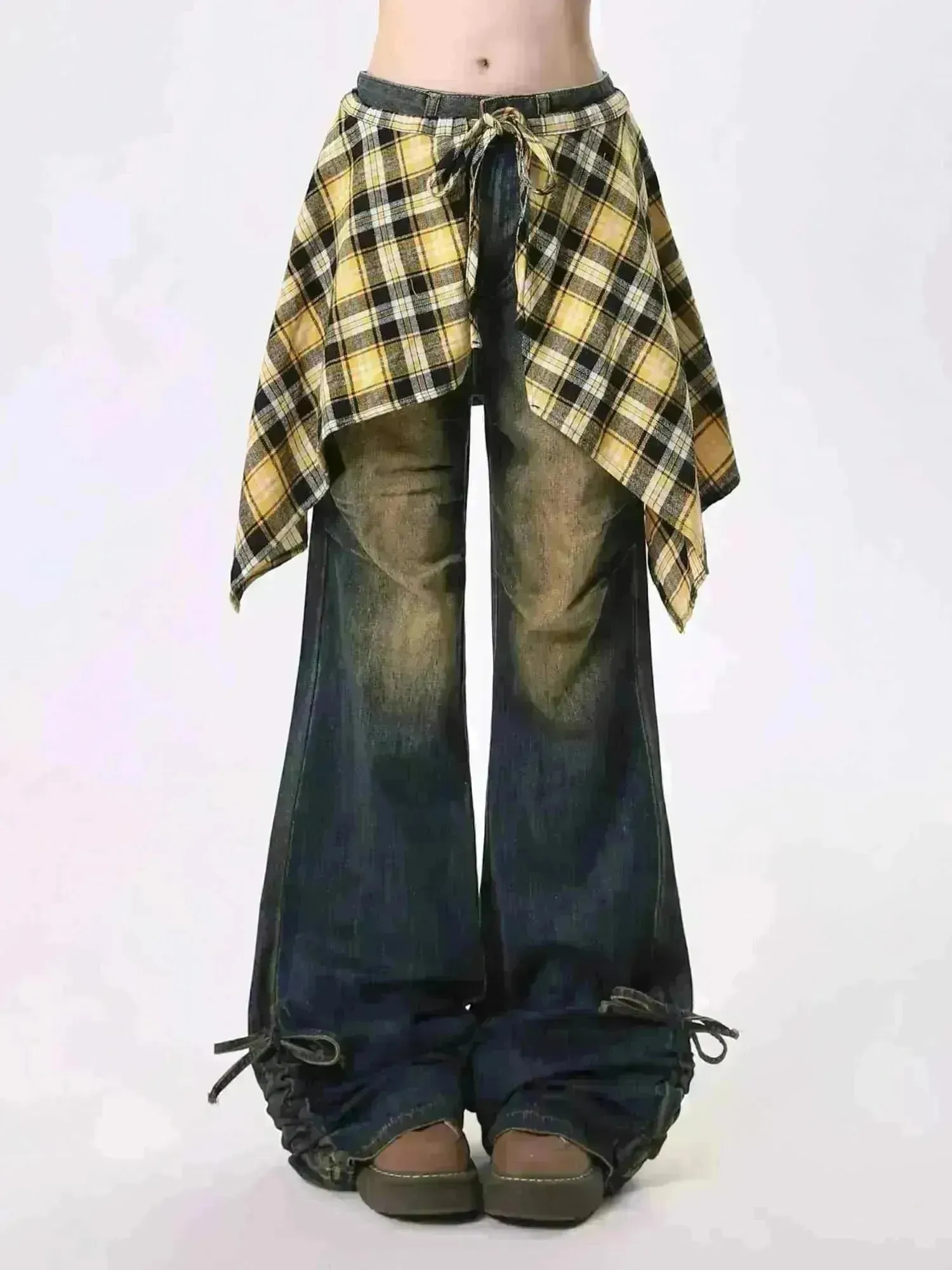Jeans Women's Skirt Swing Outside Casual Bootcut Pants
