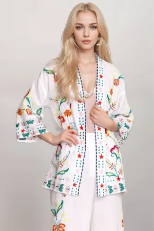 Johnny Was Averi Linen Kimono R41524 Boho Chic