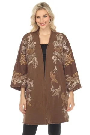 Johnny Was Biya Pajaro Knit Embroidered Kimono Boho Chic B53723