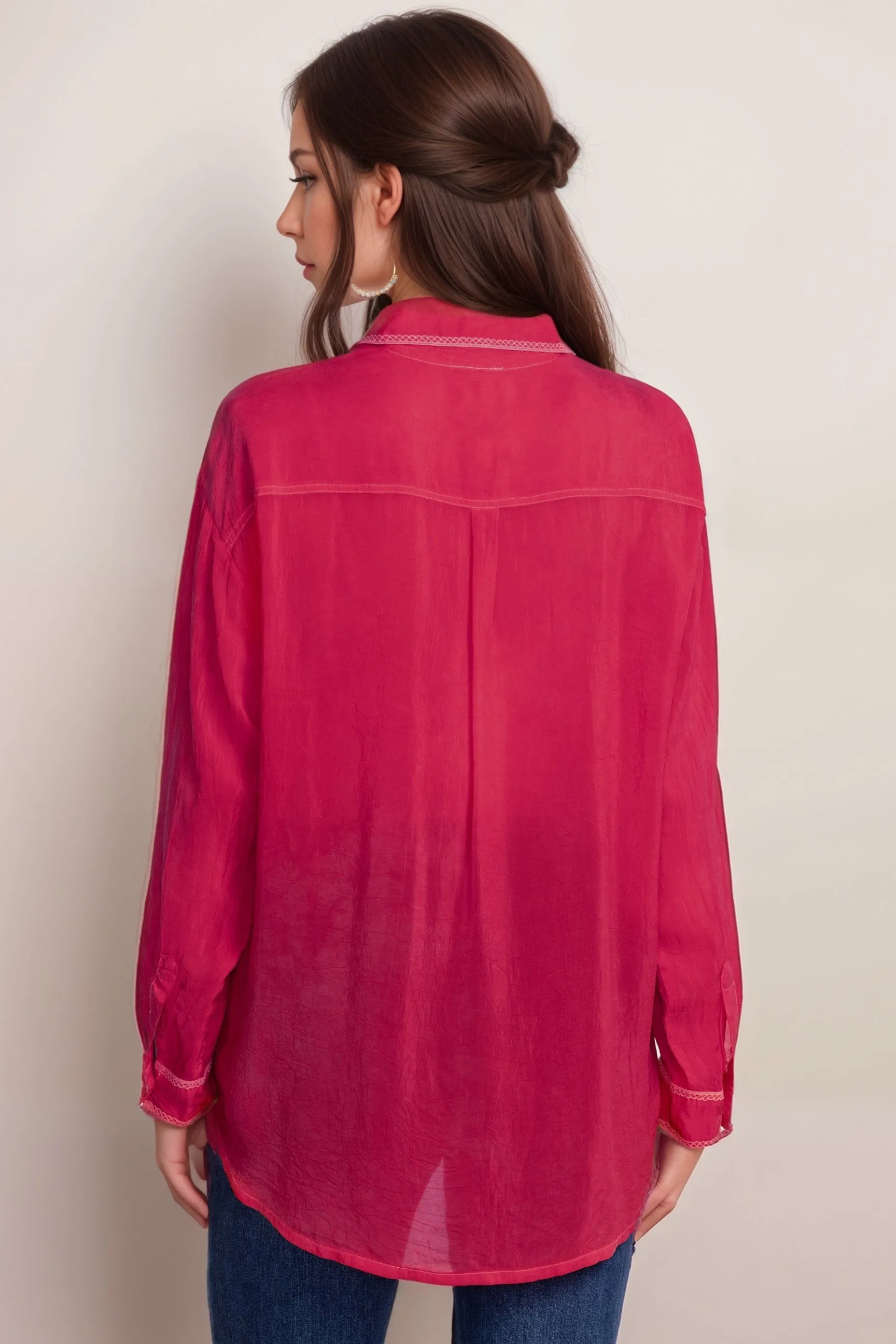 Johnny Was  Gillian Long Sleeve Embroidered Blouse C22524