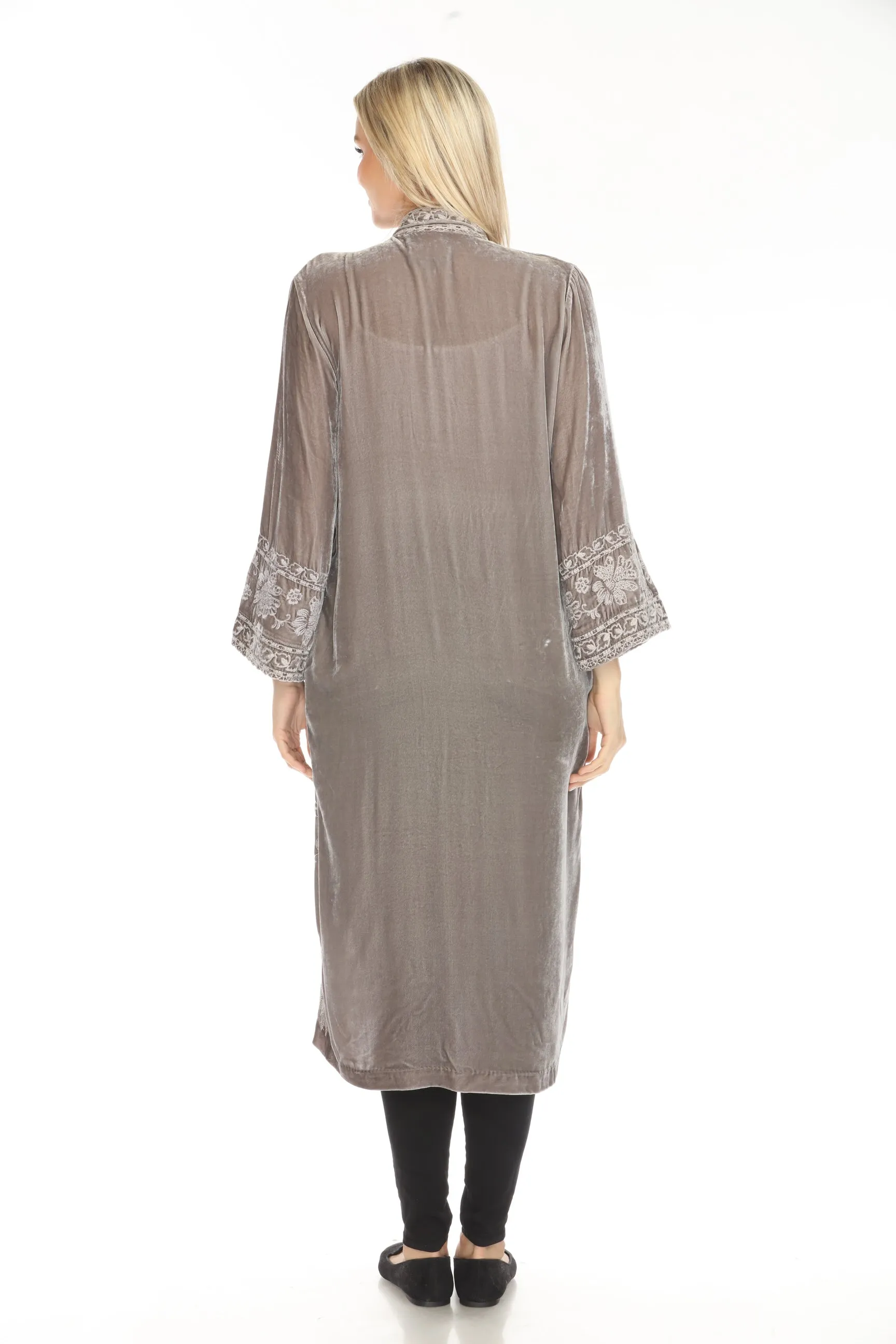Johnny Was JWLA Nyomi Embroidered Velvet Kimono Coat J42024 *