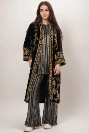 Johnny Was JWLA Nyomi Embroidered Velvet Kimono Coat J42024 *