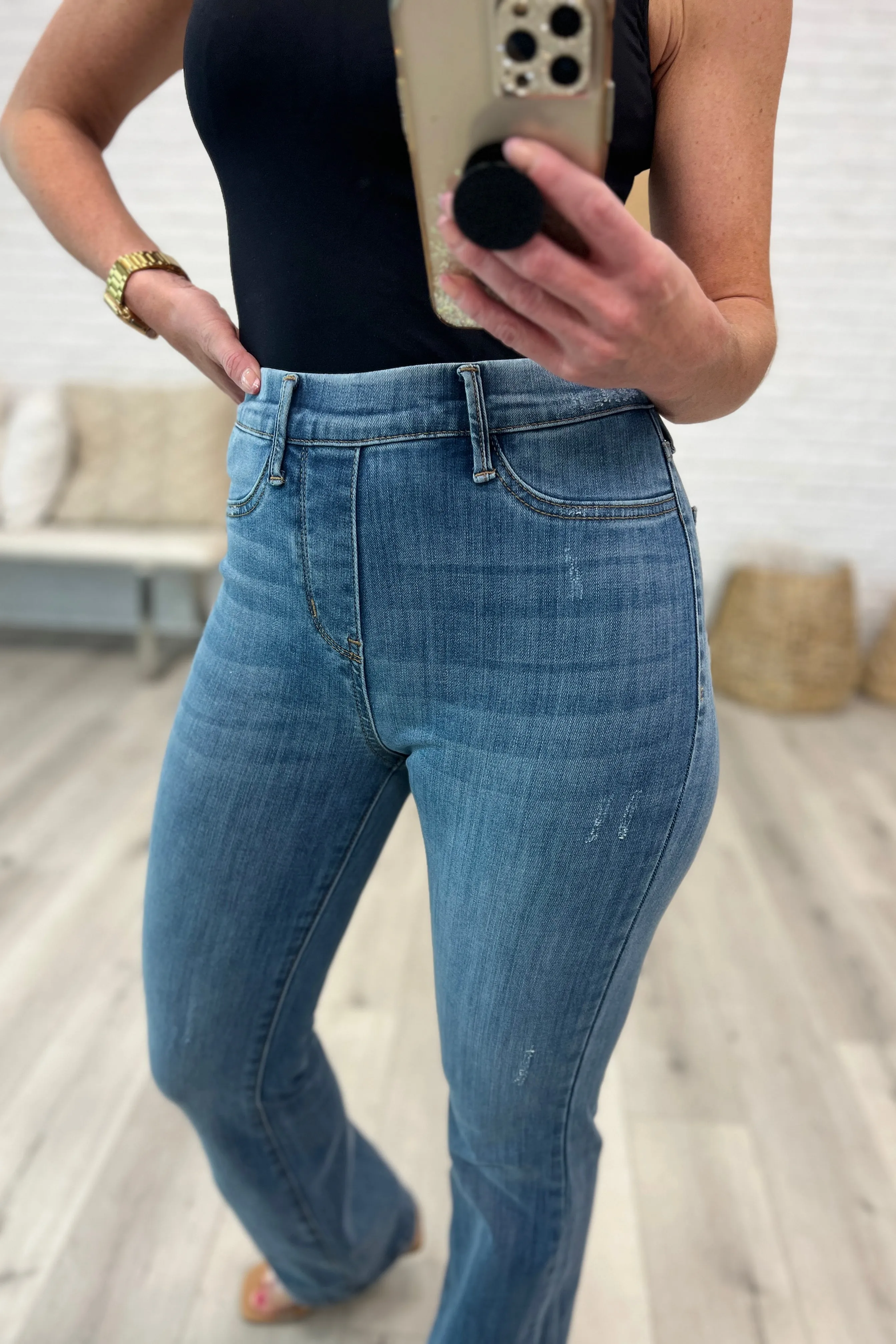 Judy Blue High-Rise Pull-On Slim Bootcut Jeans