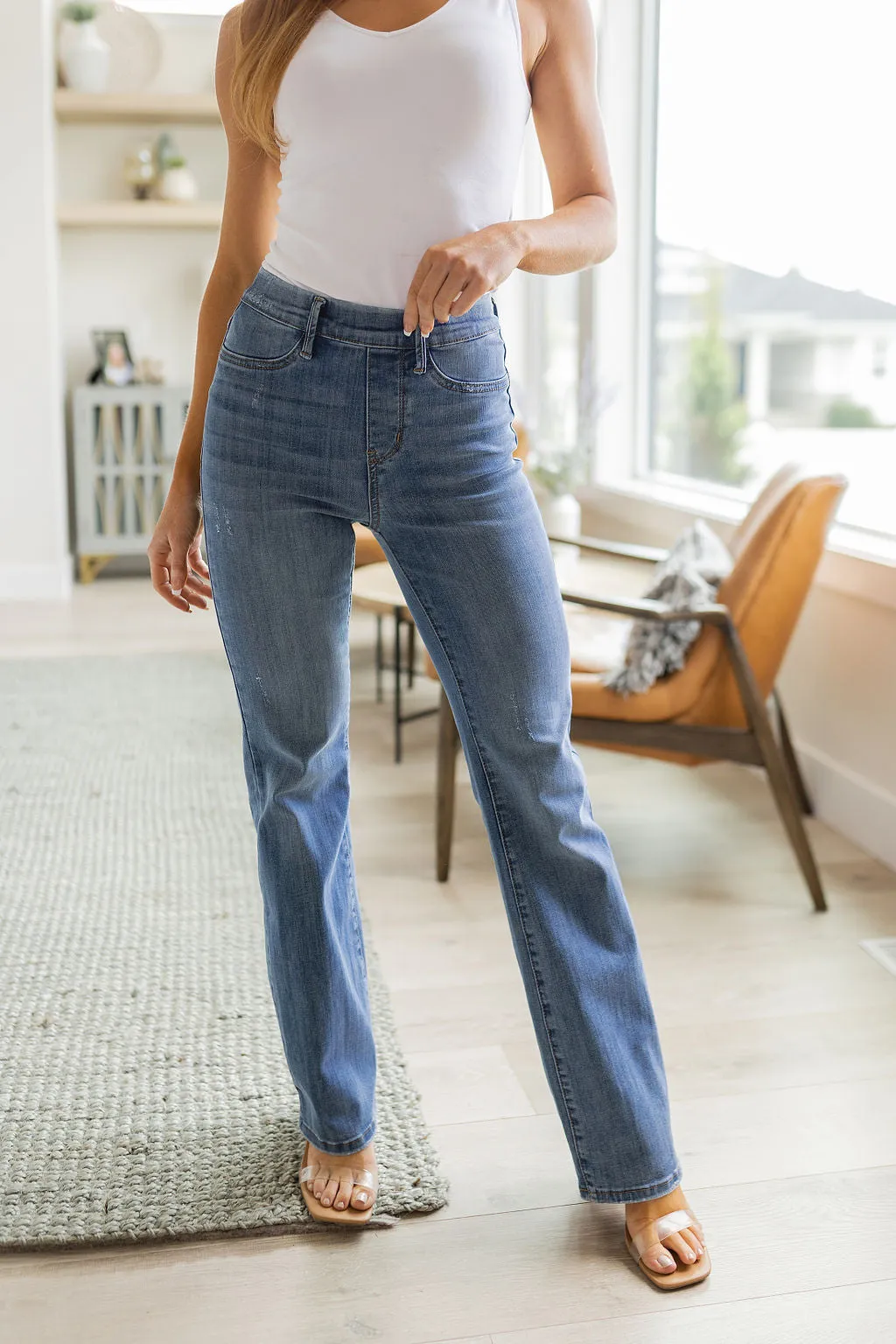 Judy Blue High-Rise Pull-On Slim Bootcut Jeans