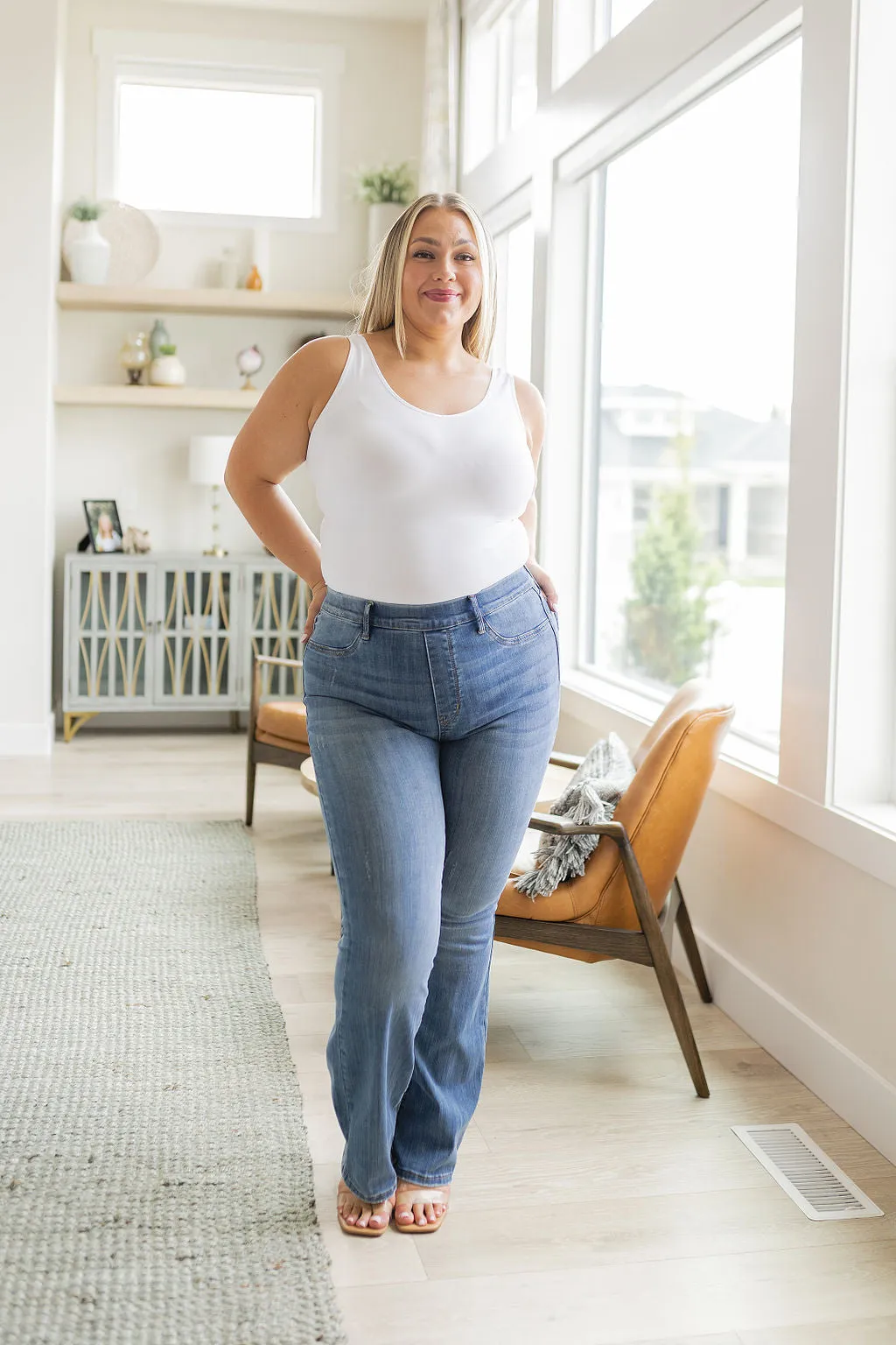 Judy Blue High-Rise Pull-On Slim Bootcut Jeans