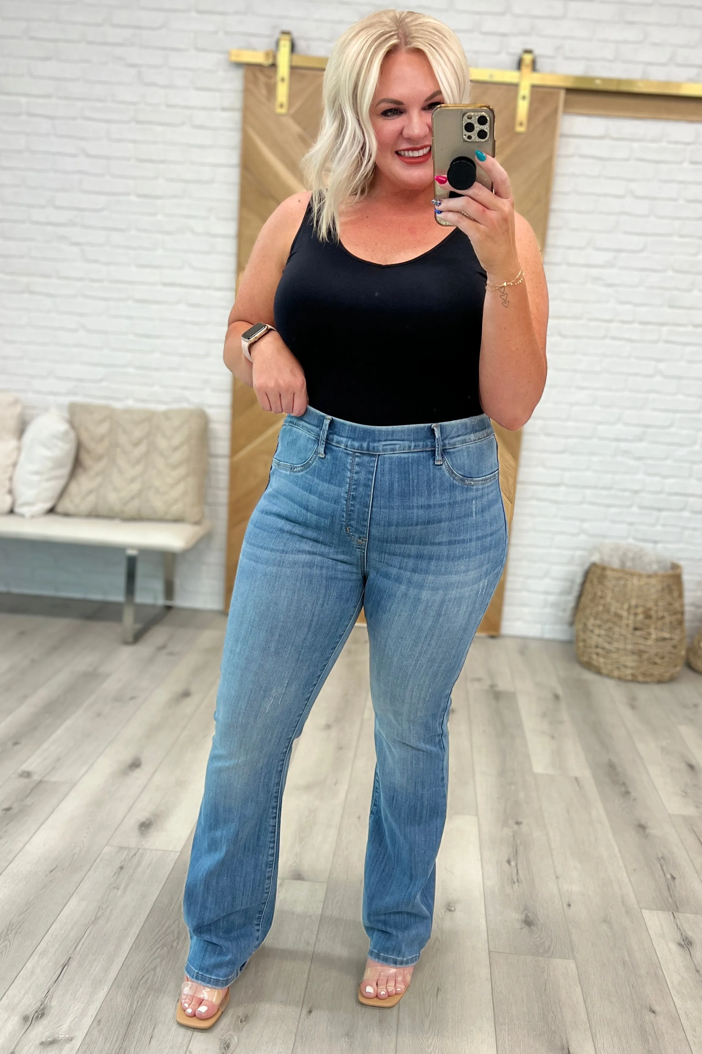 Judy Blue High-Rise Pull-On Slim Bootcut Jeans