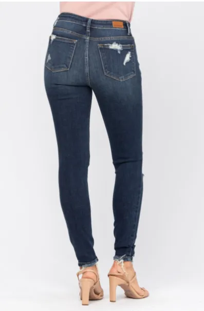 Judy Blue Mid-Rise Destroyed Skinny Jeans