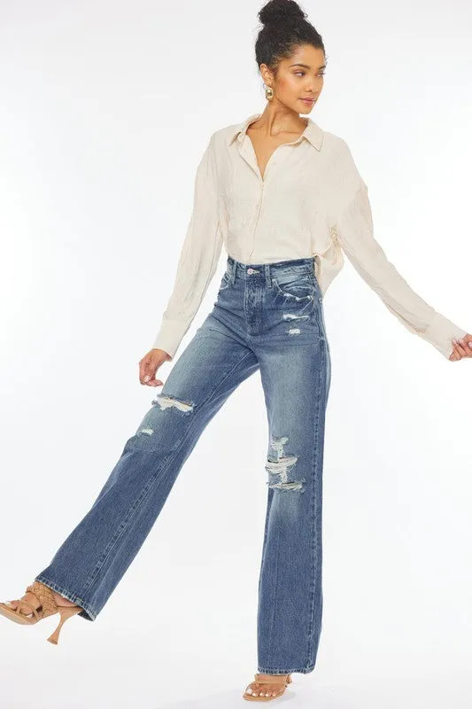 Kan Can Ultra High Rise 90's Wide Leg Flare