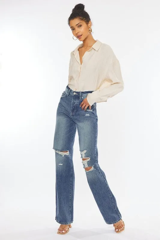 Kan Can Ultra High Rise 90's Wide Leg Flare