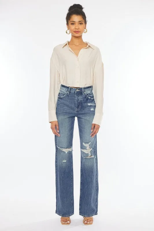 Kan Can Ultra High Rise 90's Wide Leg Flare