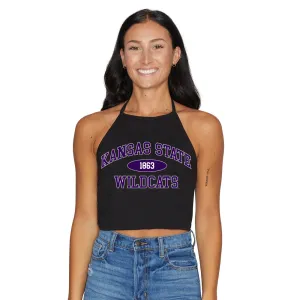 Kansas State Black Halter Top
