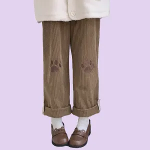 Kawaii Corduroy Wide Leg Pants