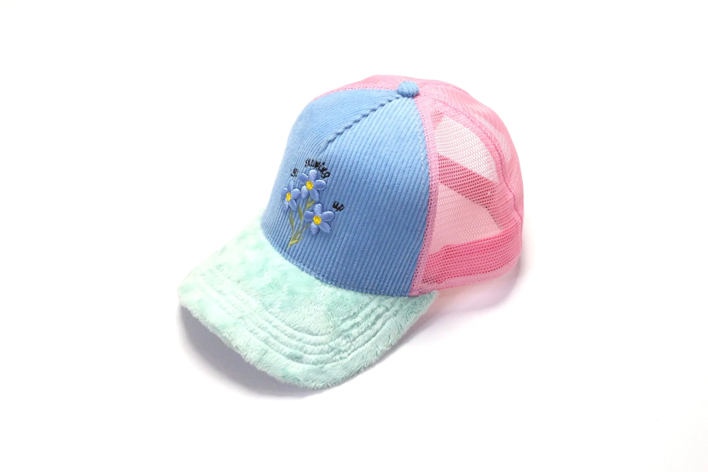 Keep Showing Up Trucker - Pink/Blue