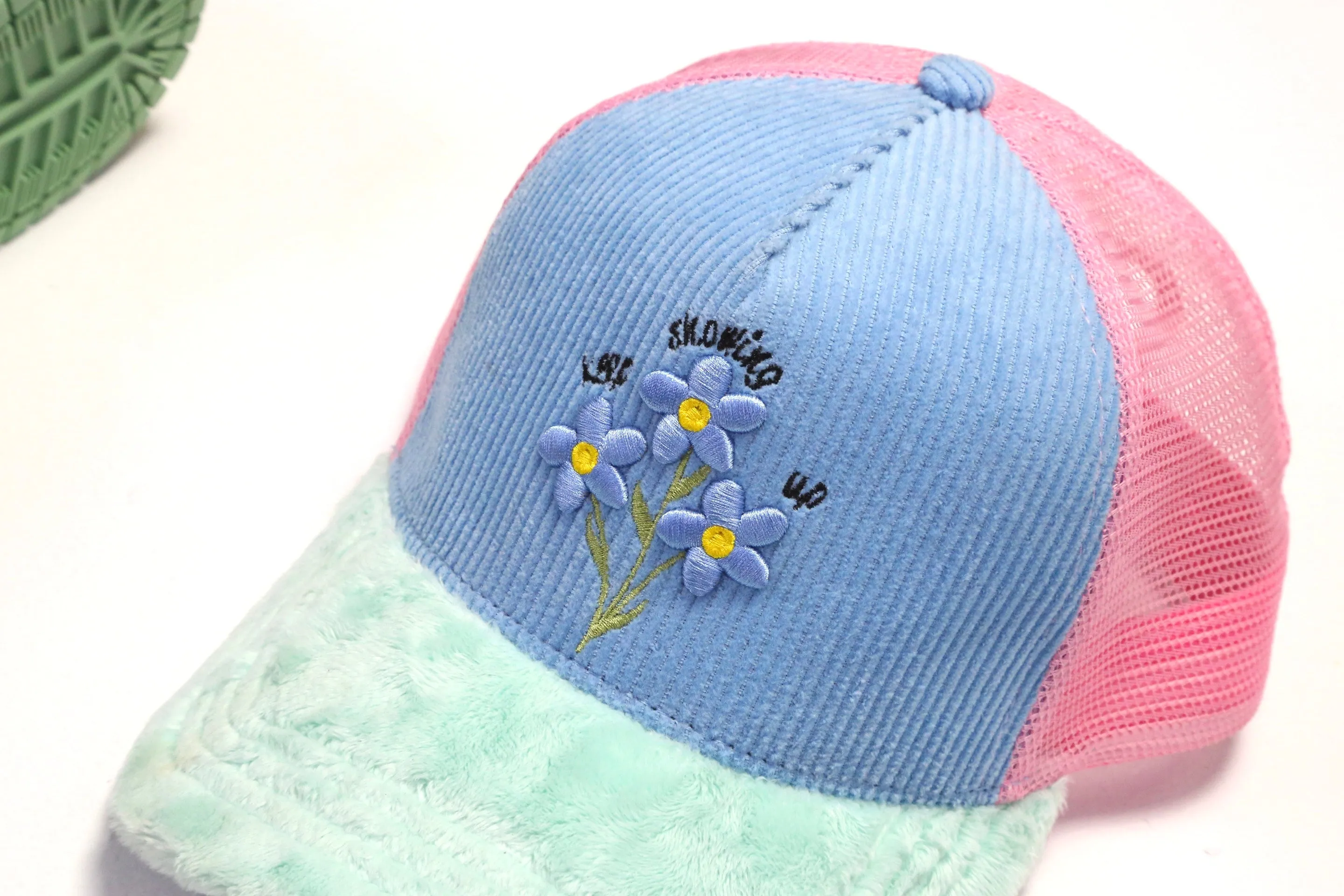 Keep Showing Up Trucker - Pink/Blue