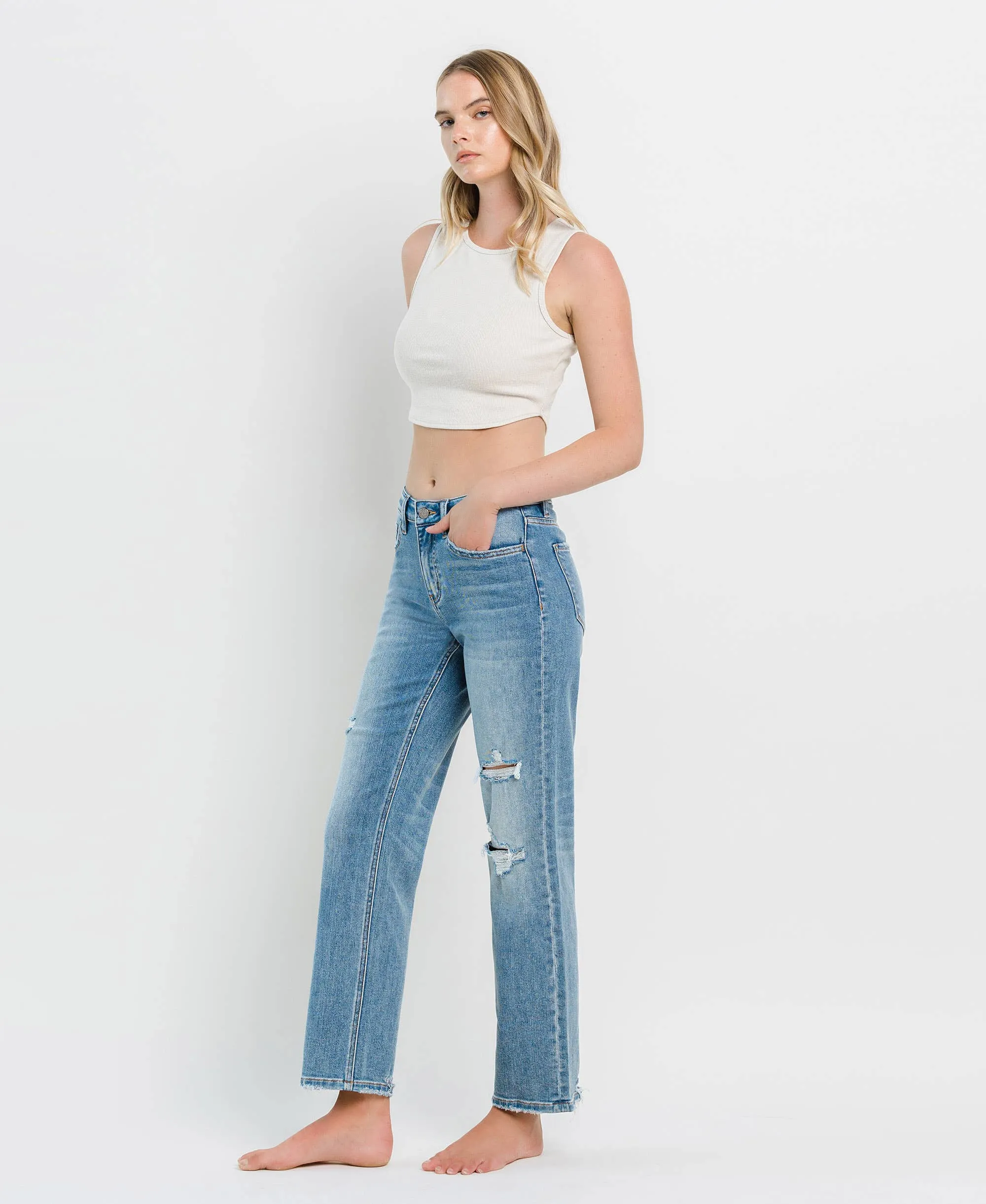 Kendall Distressed Dad Jeans