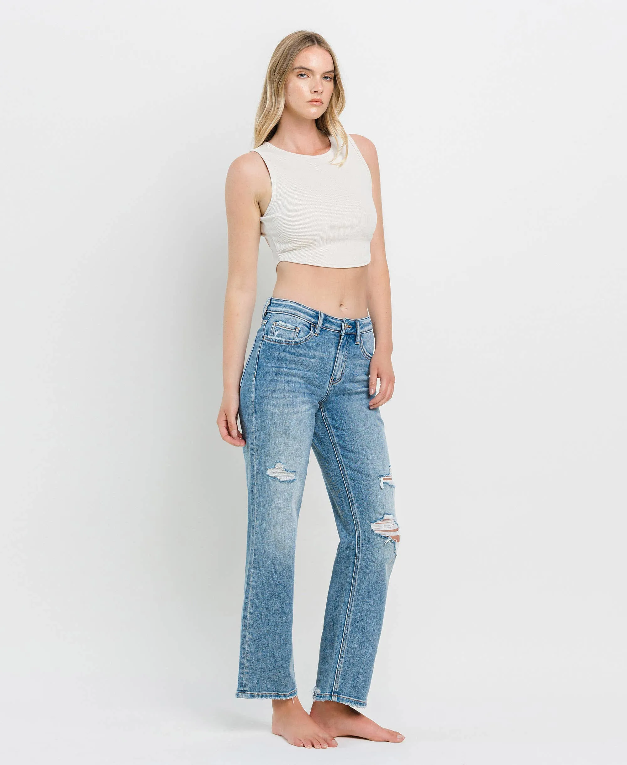 Kendall Distressed Dad Jeans