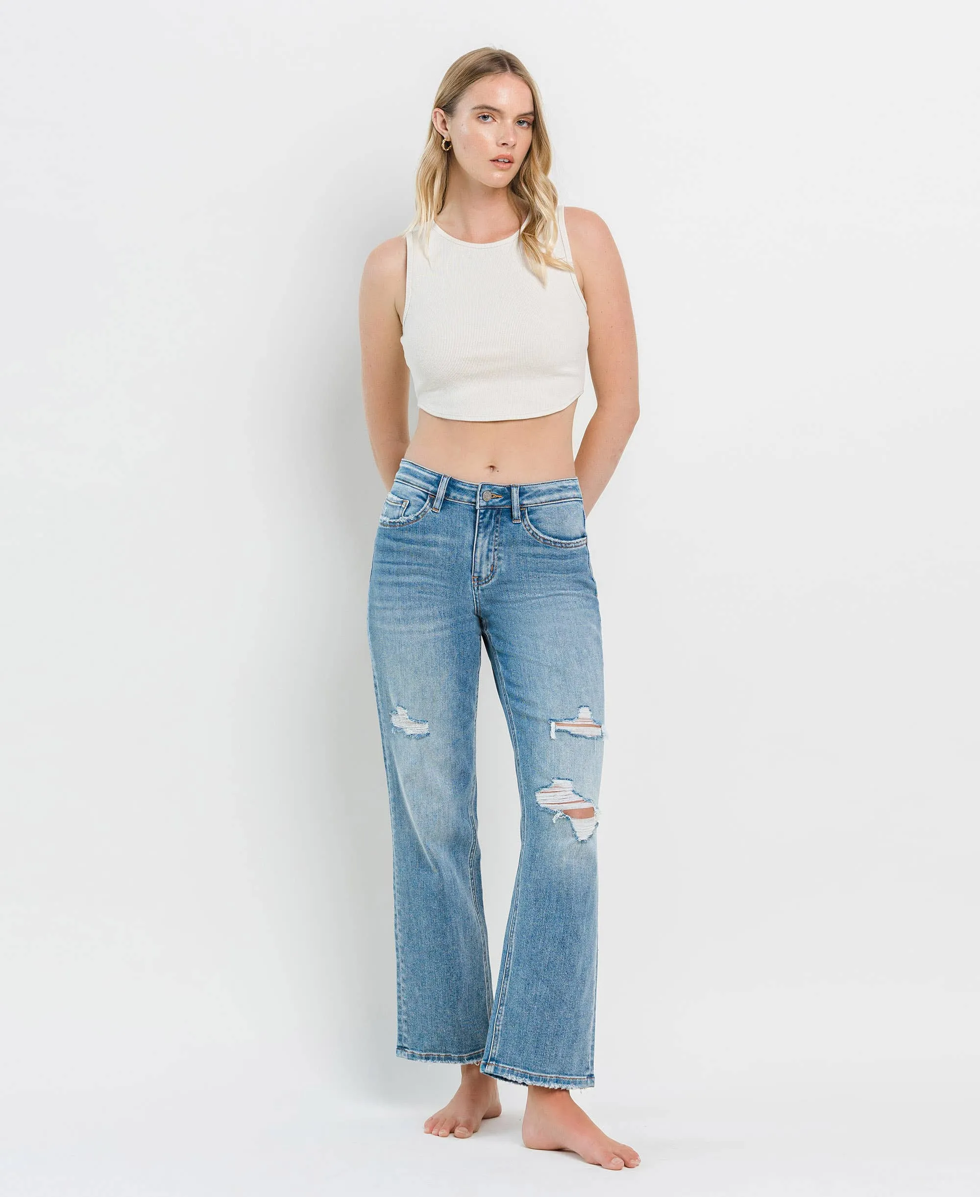 Kendall Distressed Dad Jeans
