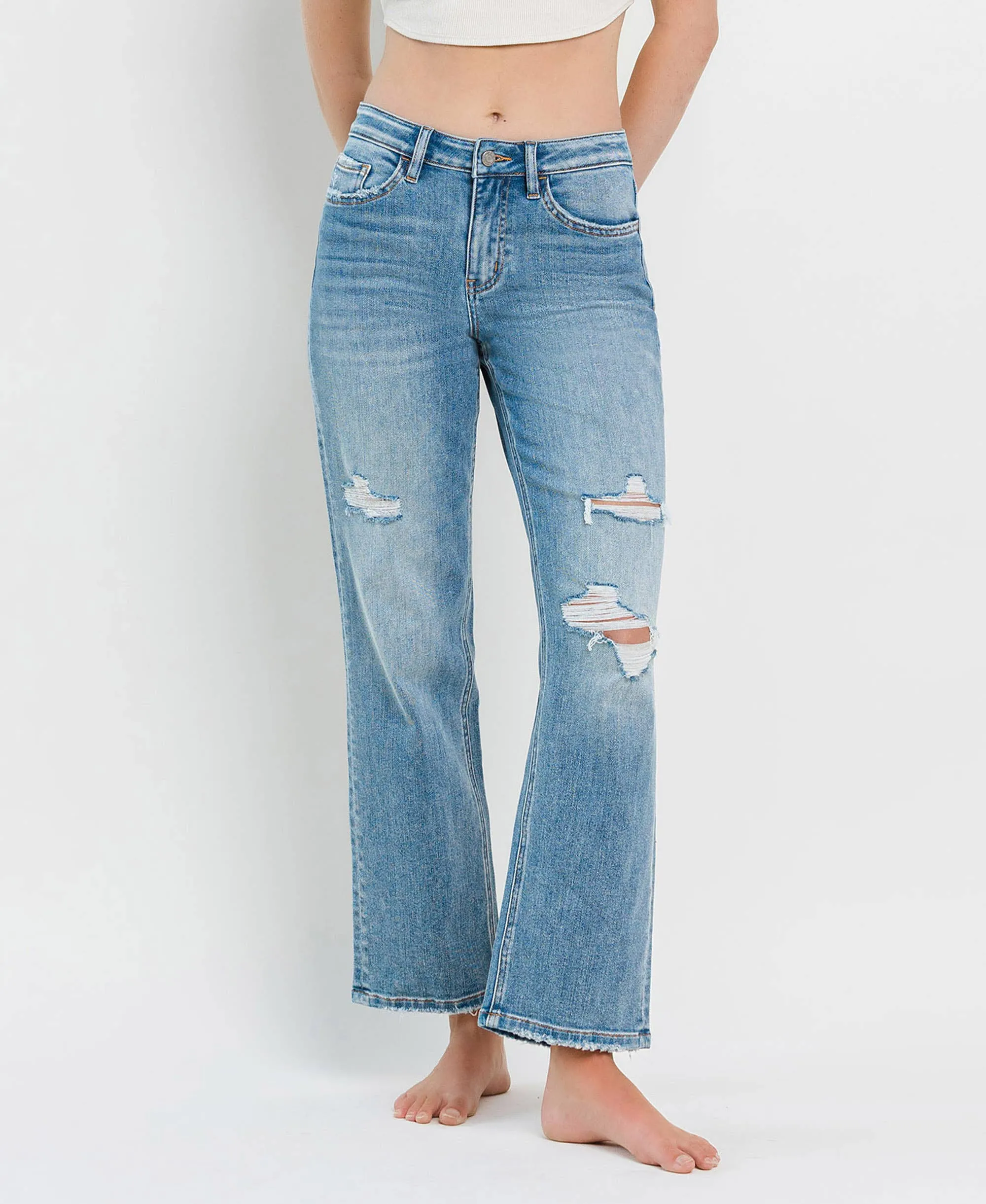 Kendall Distressed Dad Jeans
