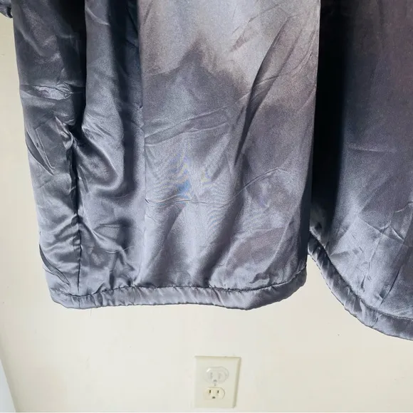 Kitsch Glazey Gray Satin Hoodie Robe One Size Unisex