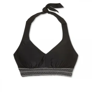 Kona Sol Women's Plus Smocked Halter Bikini Top