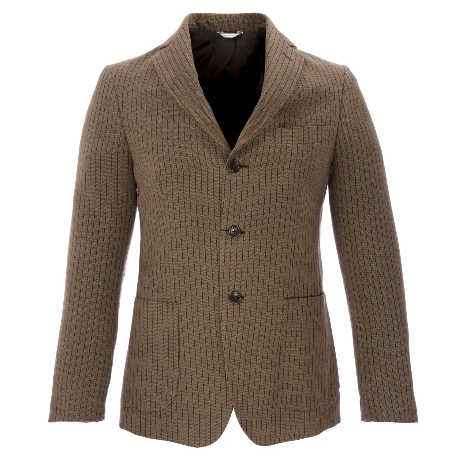 KRIZIA UOMO Brown & Navy Blue Pinstripe Soft Corduroy Blazer G90031084 $366 NWT