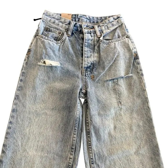 Ksubi Brooklyn Women's Med-High Rise Relaxed Straight Leg Jeans, Size 23 NWT