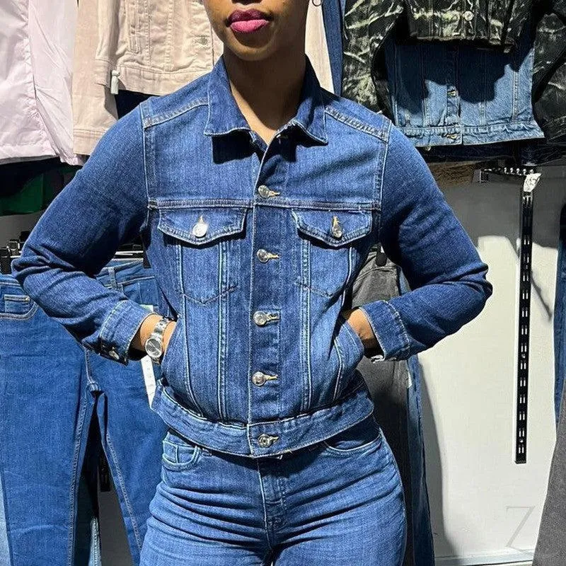 Ladies Super Strong Short Denim Jacket | Plain | "Futhi"