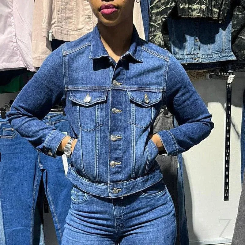 Ladies Super Strong Short Denim Jacket | Plain | "Futhi"