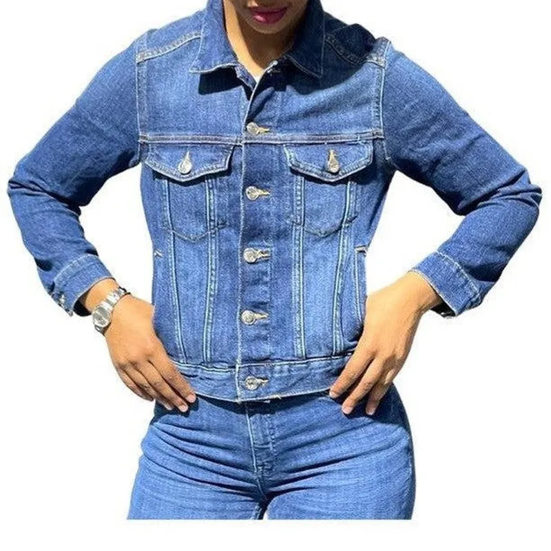 Ladies Super Strong Short Denim Jacket | Plain | "Futhi"