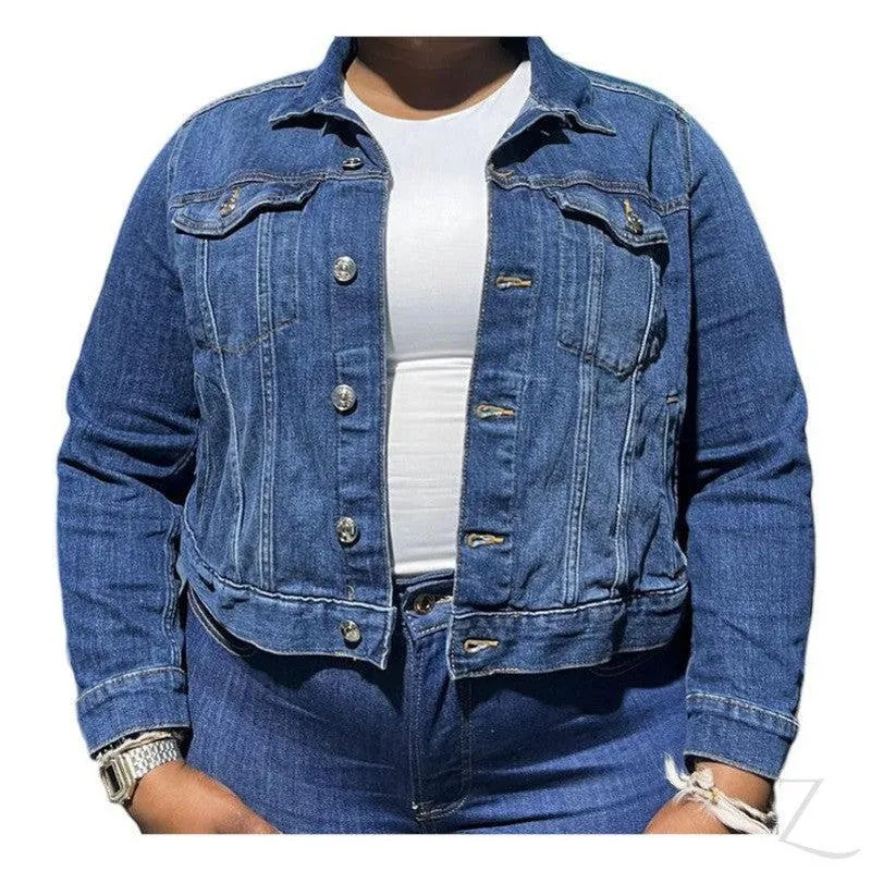 Ladies Super Strong Short Denim Jacket | Plain | "Futhi"